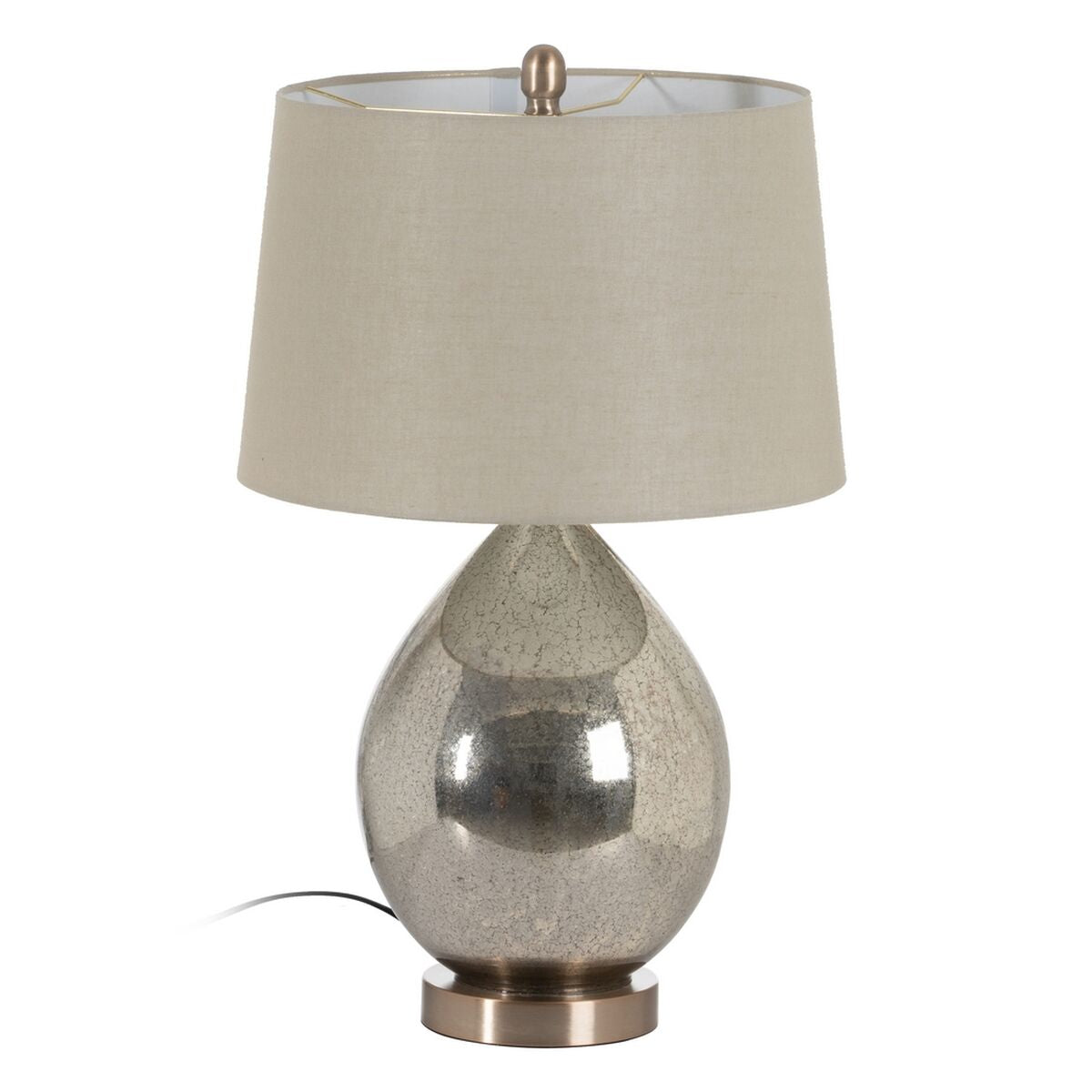 Table Lamp Silver Metal Crystal 60 W 220-240 V 40 x 40 x 64 cm