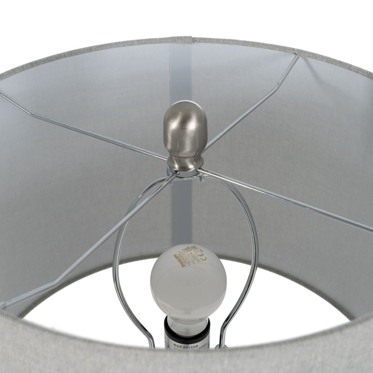 Table Lamp Grey Metal Ceramic 60 W 220-240 V 38 x 38 x 73 cm