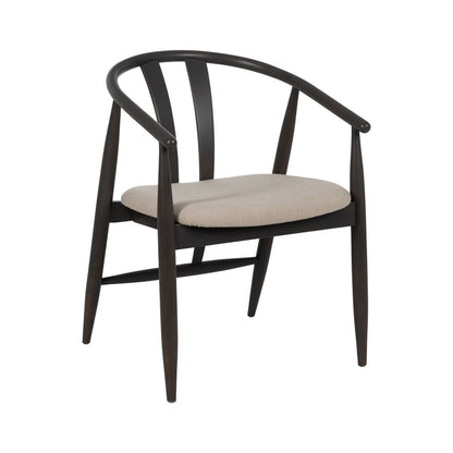 Silla de Comedor Negro Beige 56,5 x 57 x 76 cm