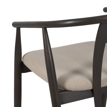 Silla de Comedor Negro Beige 56,5 x 57 x 76 cm