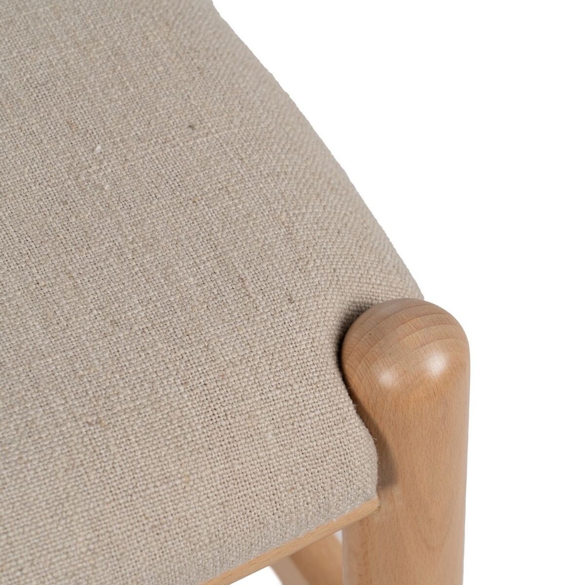 Silla de Comedor Beige Natural 53 x 55 x 80 cm