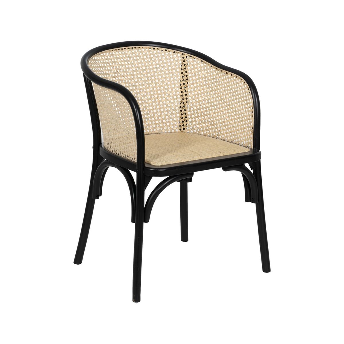 Silla de Comedor Negro Natural 56 X 58 X 77 CM