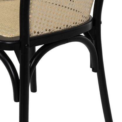 Silla de Comedor Negro Natural 56 X 58 X 77 CM