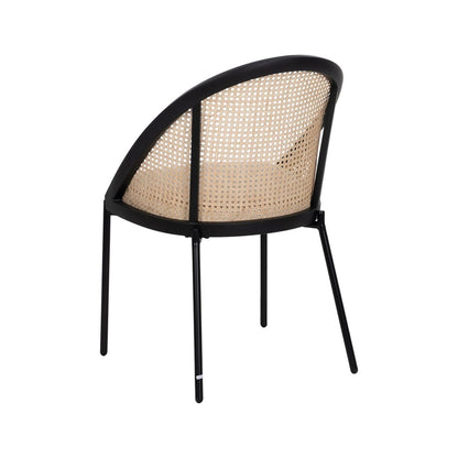 Silla de Comedor Negro Natural 54 x 49 x 82,3 cm