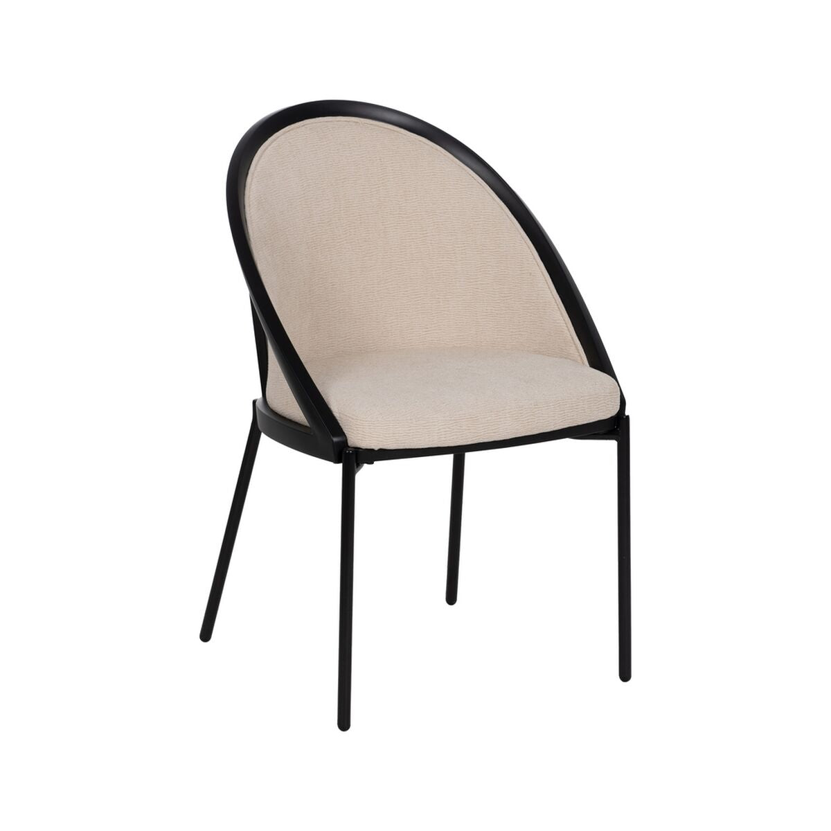 Silla de Comedor Negro Beige 54 x 47,5 x 82,3 cm