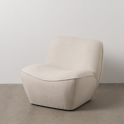 White Armchair Wood MDF Foam 100% polyester 71 x 81 x 66 cm