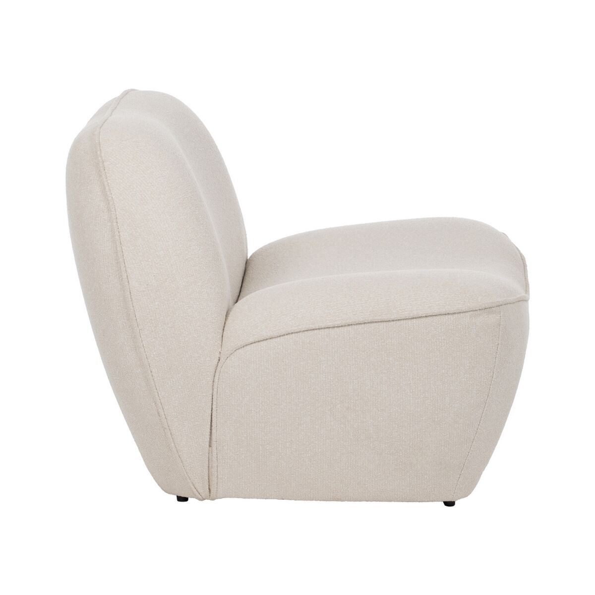 White Armchair Wood MDF Foam 100% polyester 71 x 81 x 66 cm