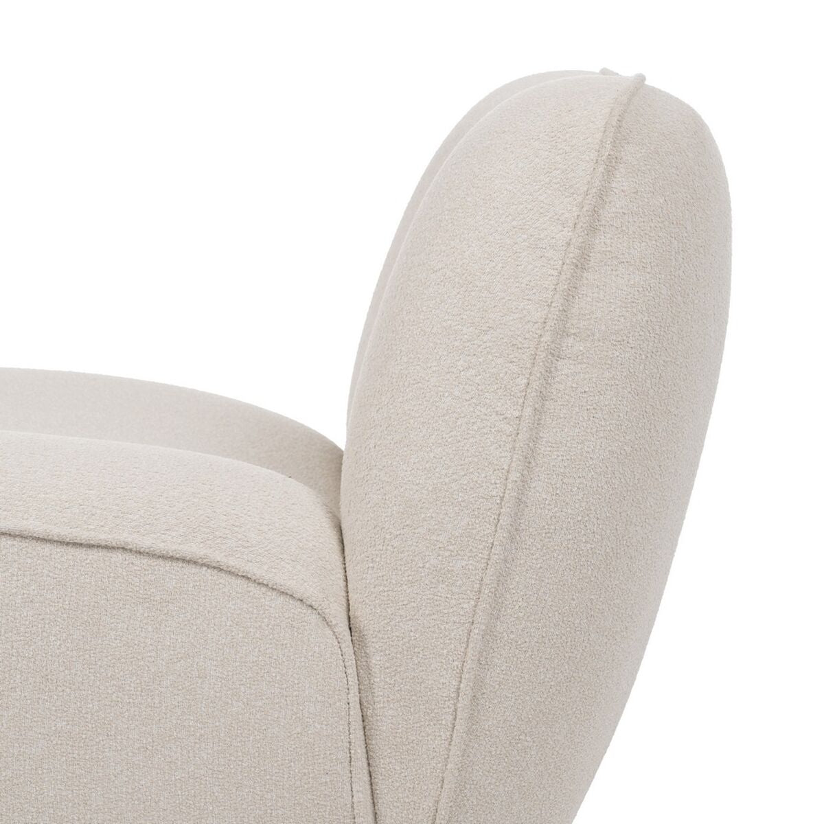 White Armchair Wood MDF Foam 100% polyester 71 x 81 x 66 cm