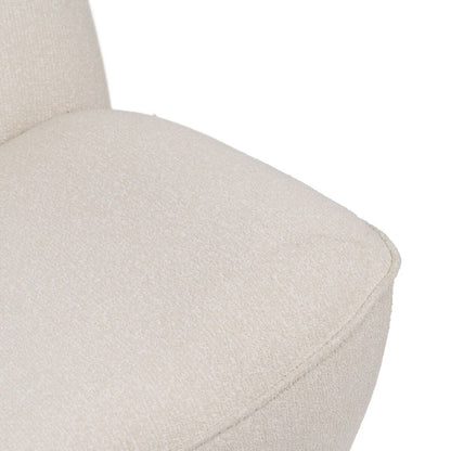 White Armchair Wood MDF Foam 100% polyester 71 x 81 x 66 cm