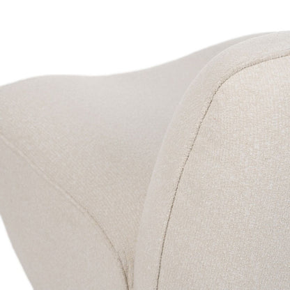 White Armchair Wood MDF Foam 100% polyester 71 x 81 x 66 cm