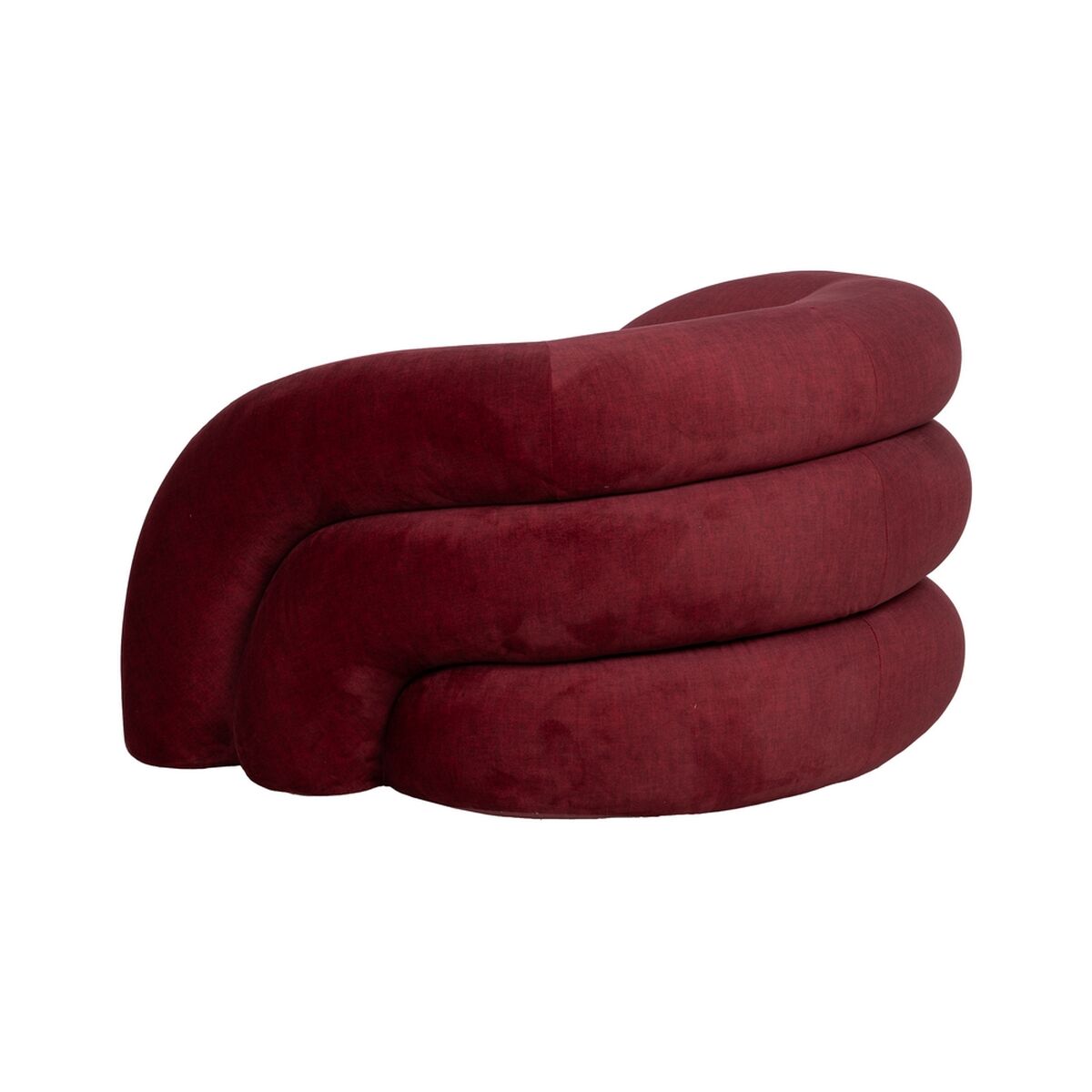 Burgundy Wood Foam Armchair 100 x 84 x 58 cm