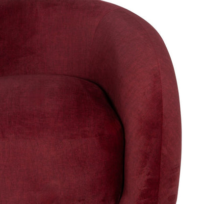 Burgundy Wood Foam Armchair 100 x 84 x 58 cm