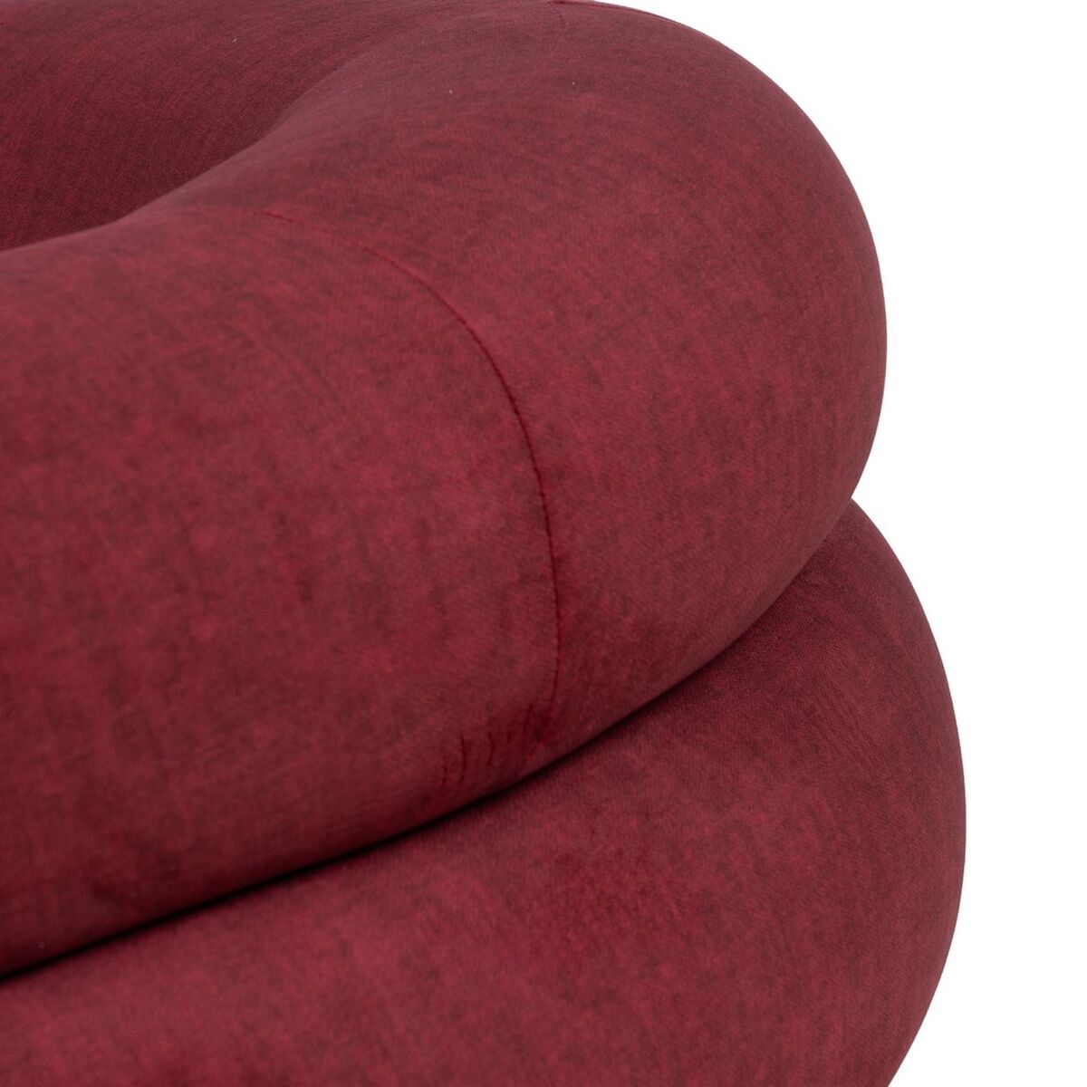 Burgundy Wood Foam Armchair 100 x 84 x 58 cm