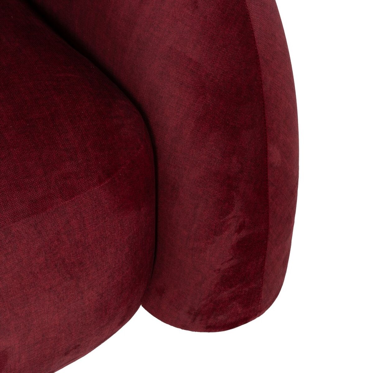 Burgundy Wood Foam Armchair 100 x 84 x 58 cm