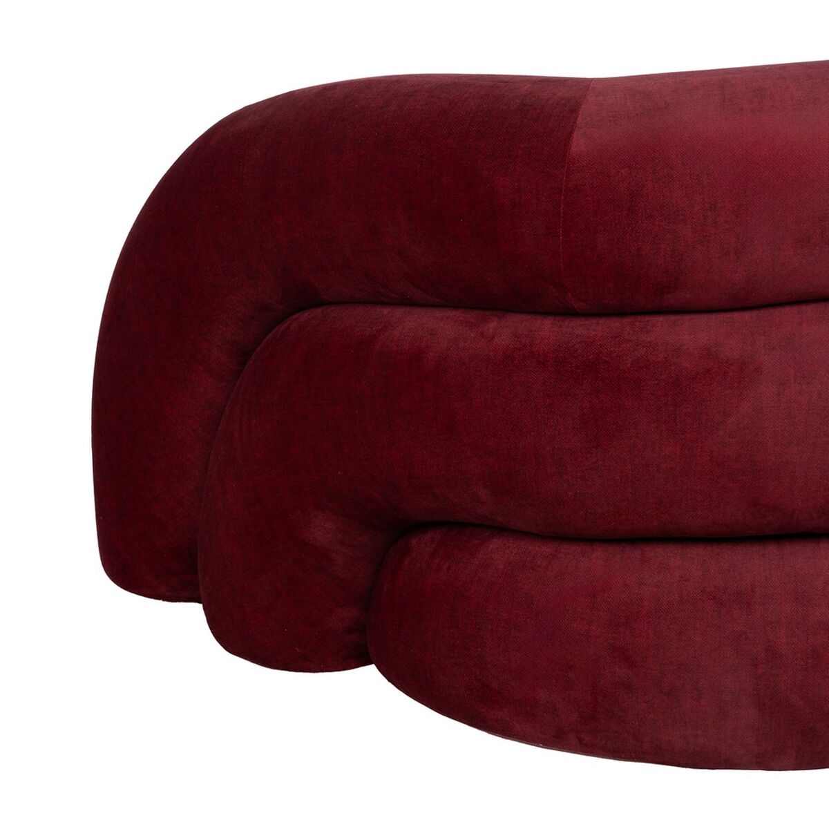 Burgundy Wood Foam Armchair 100 x 84 x 58 cm