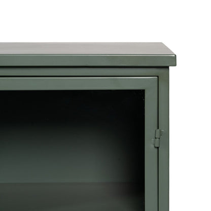 Vitrina con Doble Puerta de Cristal Menta Cristal Hierro 72 x 35 x 178 cm