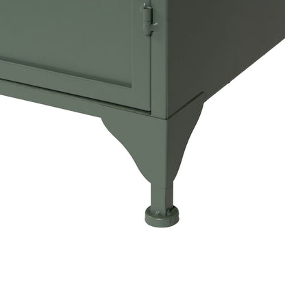 Vitrina con Doble Puerta de Cristal Menta Cristal Hierro 72 x 35 x 178 cm