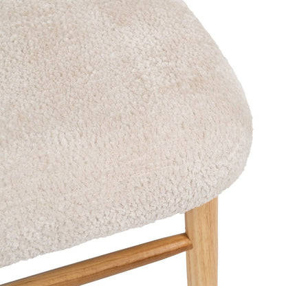 Sillón Crema Natural Madera de caucho Foam Tejido 62 x 70 x 72 cm