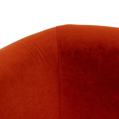 Sillón Rojo Natural Madera de caucho Foam Tejido 82 x 77 x 74 cm