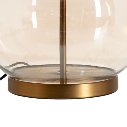 Table Lamp Gold Linen Metal Crystal 60 W 220-240 V 40.5 x 40.5 x 57 cm