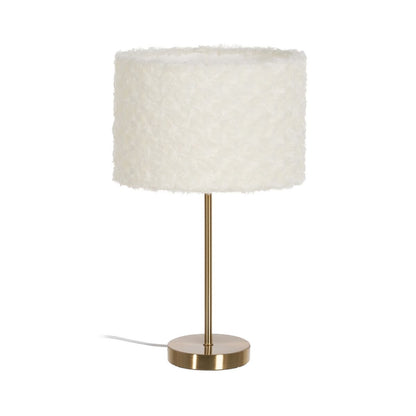 Table Lamp White Gold Metal Fabric 60 W 220-240 V 30 x 30 x 51 cm