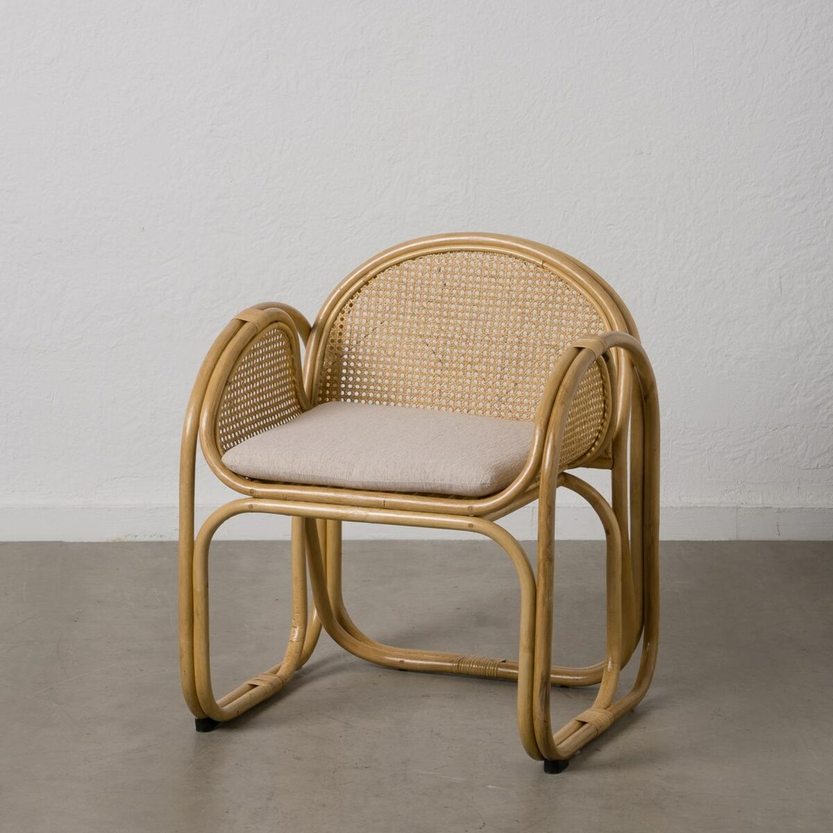 Natural Rattan Armchair 63.5 x 58 x 77 cm