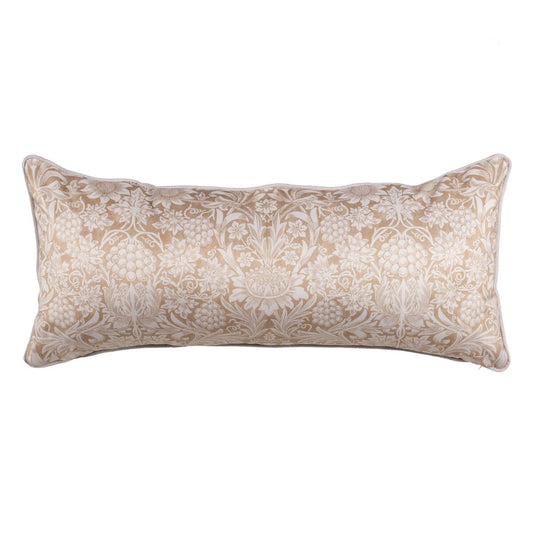 Beige Flowers Cushion 90 x 40 cm