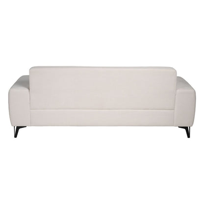 3 Seater Sofa Cream Wood 220 x 87 x 85 cm