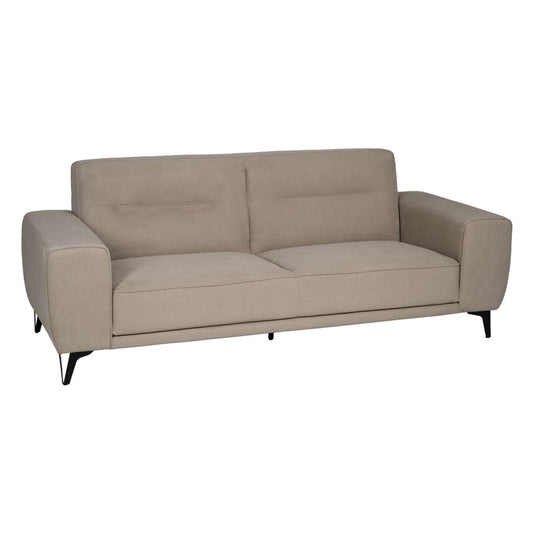 3 Seater Taupe Wood Sofa 220 x 87 x 85 cm