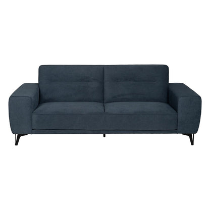 3 Seater Sofa Blue Wood 220 x 87 x 85 cm