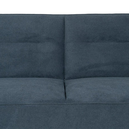 3 Seater Sofa Blue Wood 220 x 87 x 85 cm