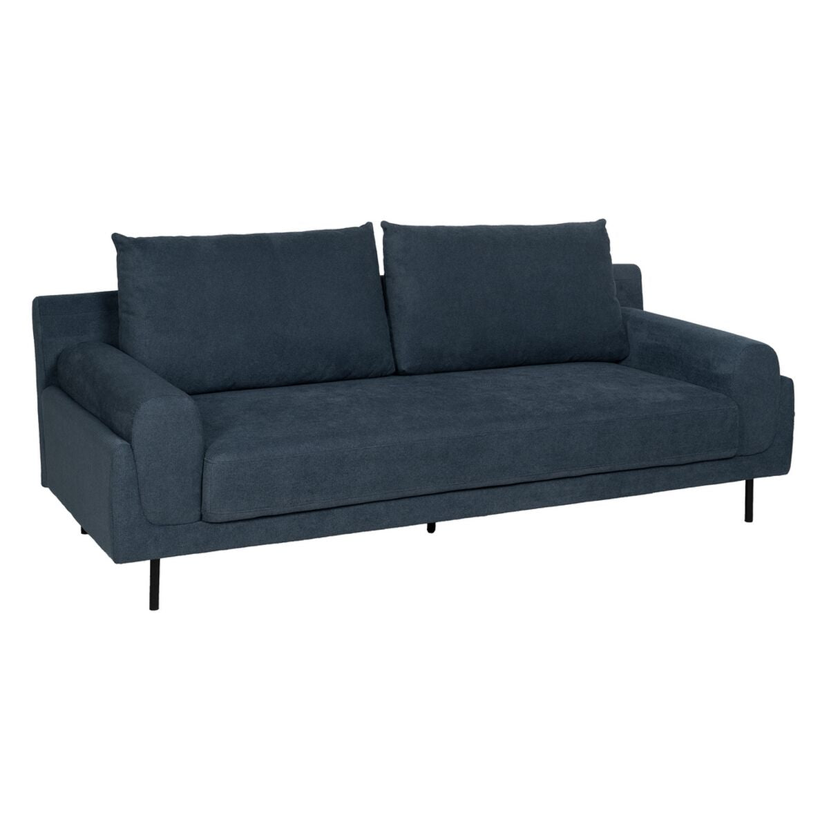 3 Seater Sofa Blue Wood 216 x 86 x 90 cm