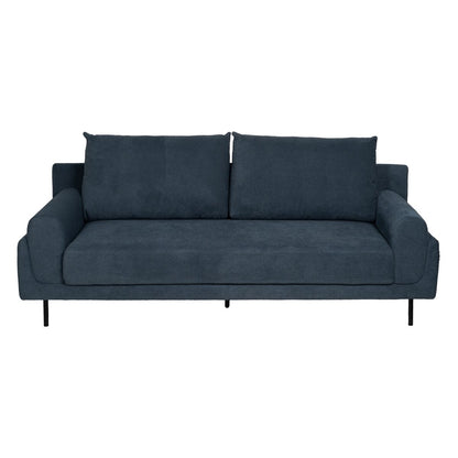 3 Seater Sofa Blue Wood 216 x 86 x 90 cm