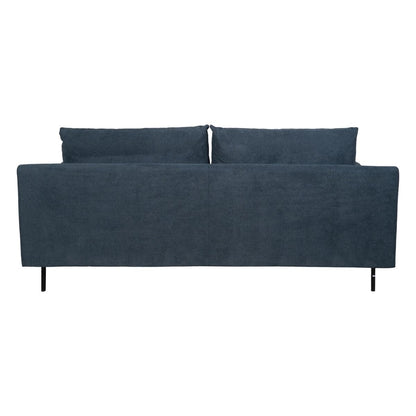 3 Seater Sofa Blue Wood 216 x 86 x 90 cm