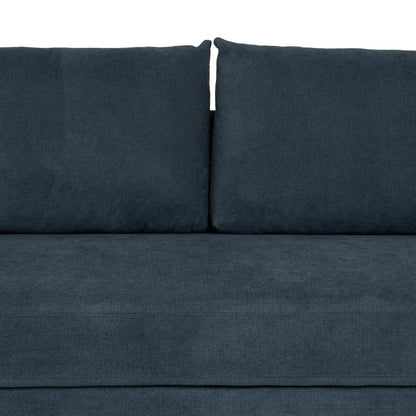 3 Seater Sofa Blue Wood 216 x 86 x 90 cm