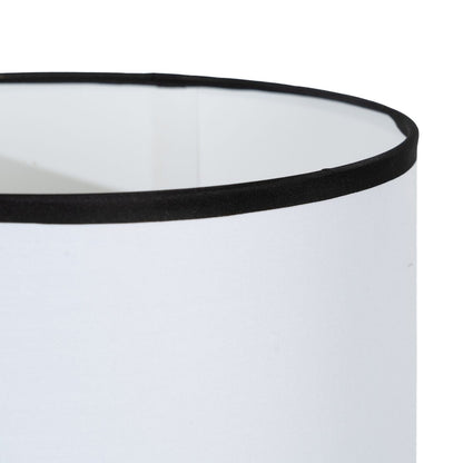 Lámpara de mesa Blanco Negro Dorado Hierro Tejido 40 W 25 x 25 x 74 cm