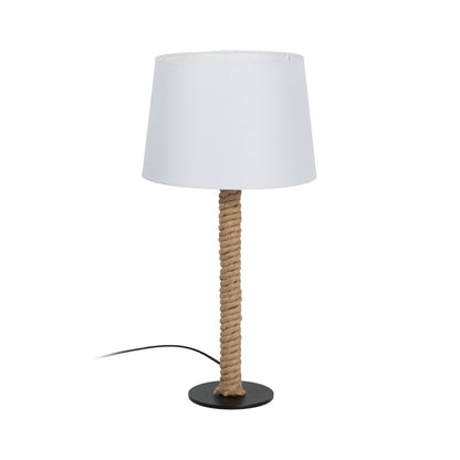 Table lamp White Black Beige Iron Fabric 40 W 30 x 30 x 60 cm