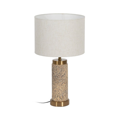 Table Lamp Beige Cream Gold Ceramic Iron 40 W 28 x 28 x 50 cm