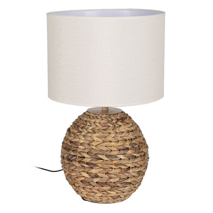 Table Lamp Natural Cream Linen Iron Natural Fiber 60 W 220-240 V 35 x 35 x 56 cm