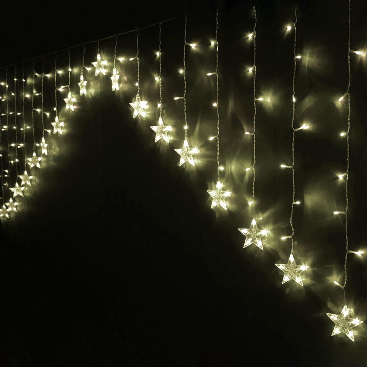 LED Curtain Lights Warm Light Stars