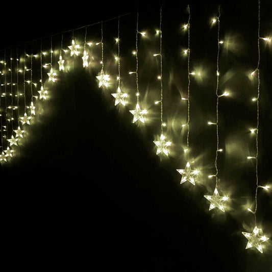 LED Curtain Lights Warm Light Stars