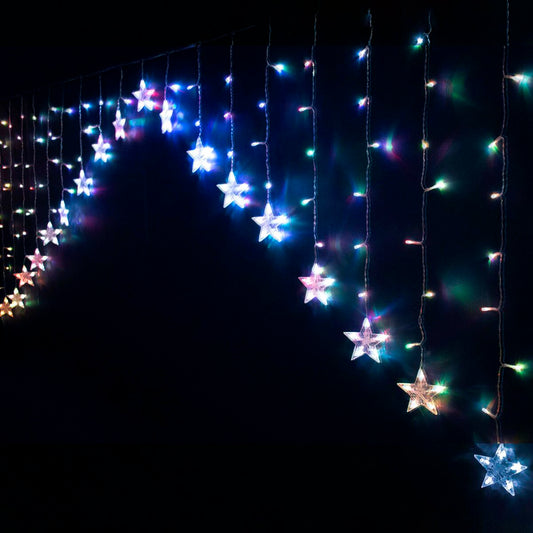 Multicolor LED Star Curtain Lights