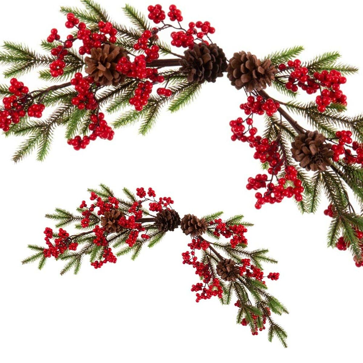 Christmas Centerpiece Red Multicolor Plastic Foam Pinecones 70 cm