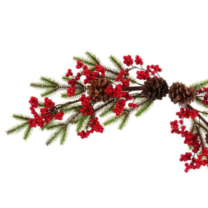 Christmas Centerpiece Red Multicolor Plastic Foam Pinecones 70 cm