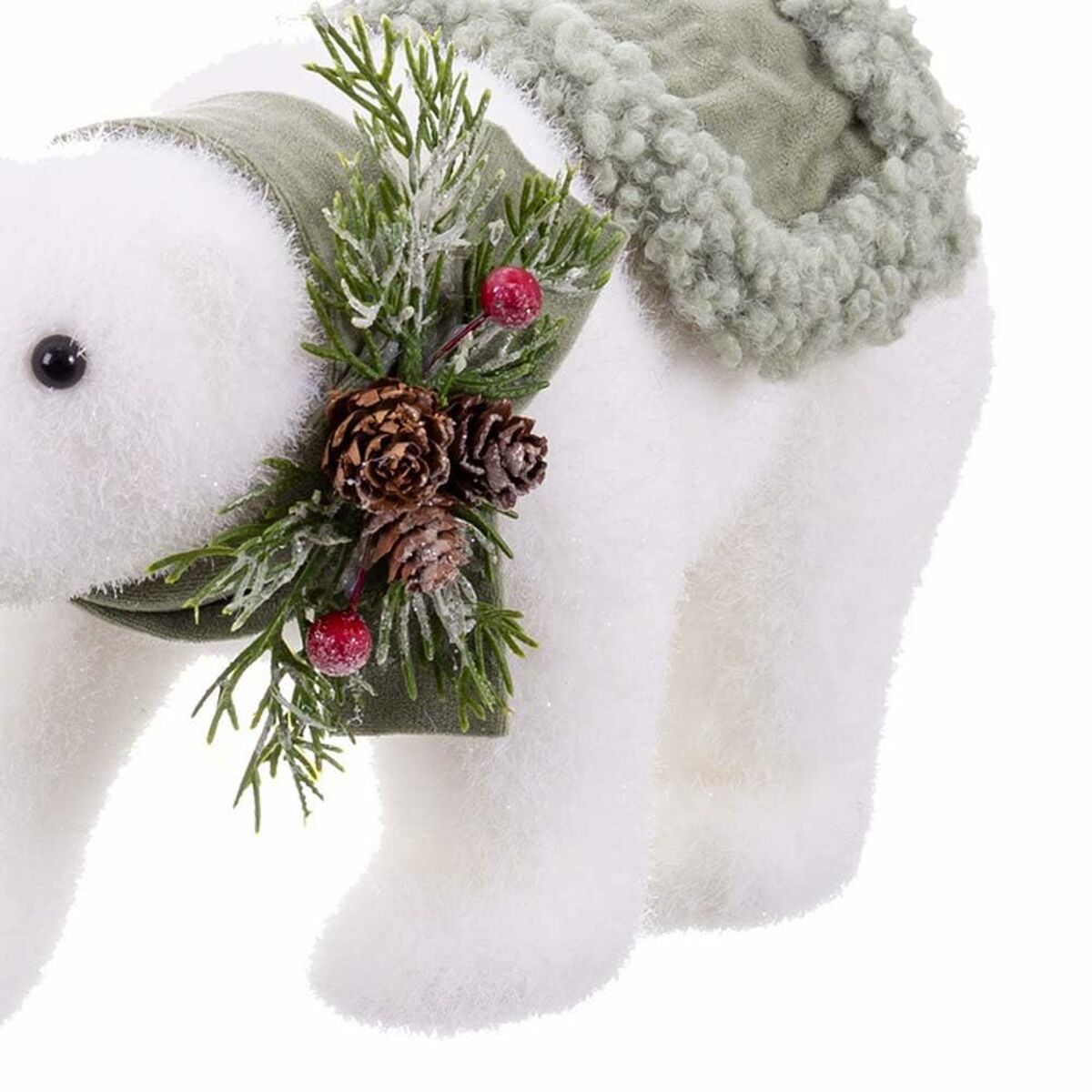 White Christmas Ornament Multicolor Plastic Polyfoam Fabric Bear 13 x 32 x 15 cm