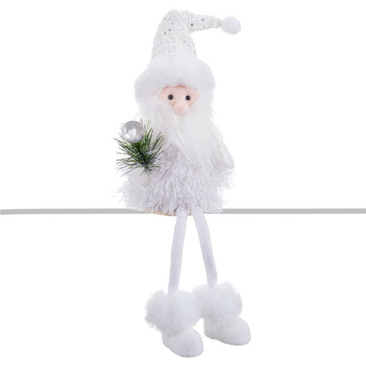 Adorno Navideño Blanco Papá Noel 14 x 13 x 43 cm