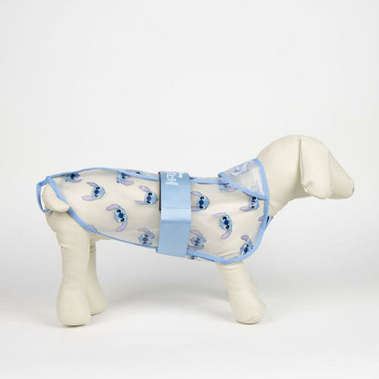 Stitch Blue Dog Raincoat M