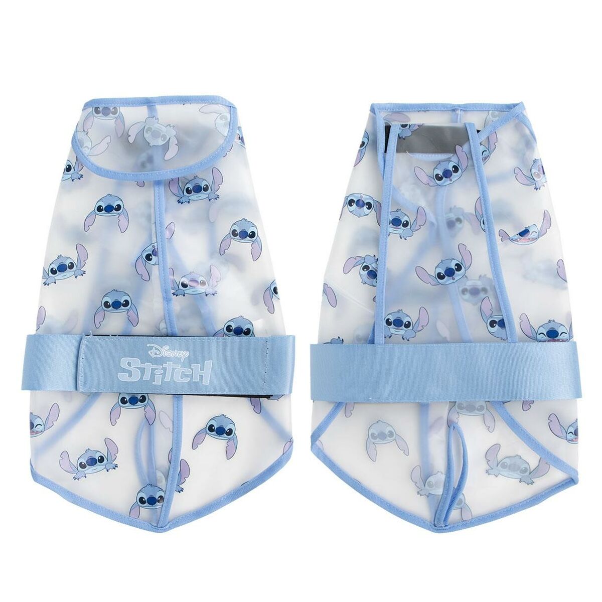 Stitch Blue Dog Raincoat M