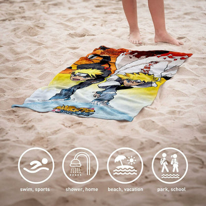 Naruto Beach Towel Multicolor 70 x 140 cm