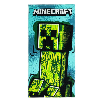 Minecraft Green Beach Towel 70 x 140 cm